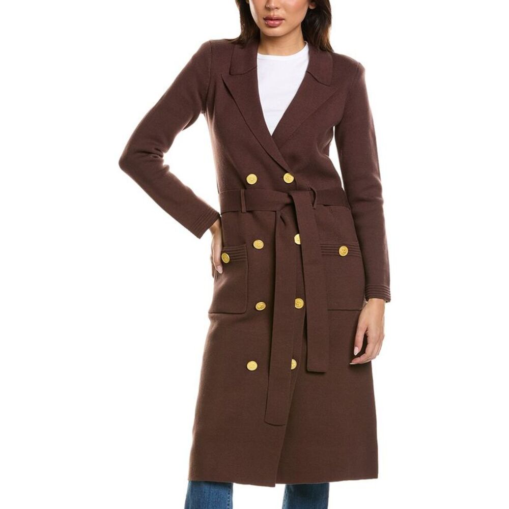 L’Agence Womens  Isabel Knit Coat